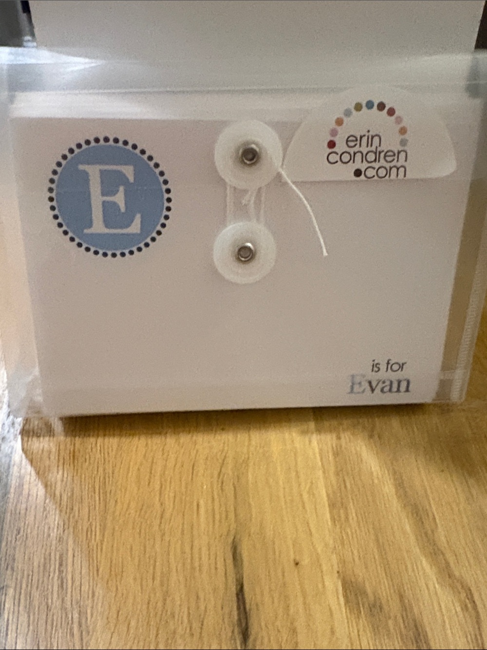 Erin Condren Personalized Stationary - E is for Evan (set of 19)